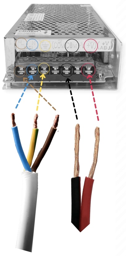 brancher le transformateur - installer des led sur un garde corps verre